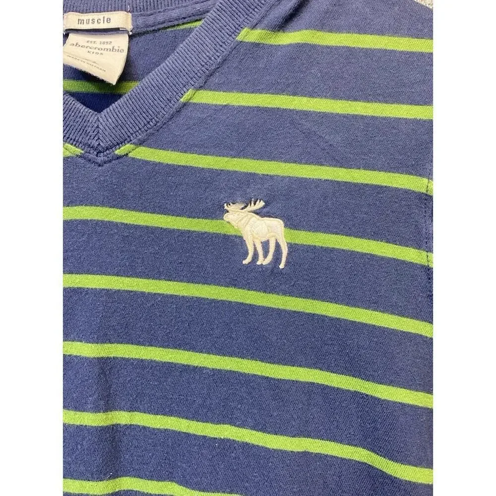 Abercrombie Kids Boys XL V-Neck Muscle Striped Tee